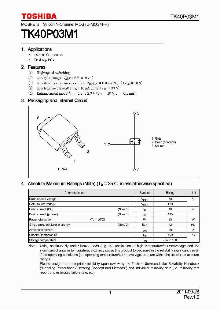 TK40P03M1_4708935.PDF Datasheet