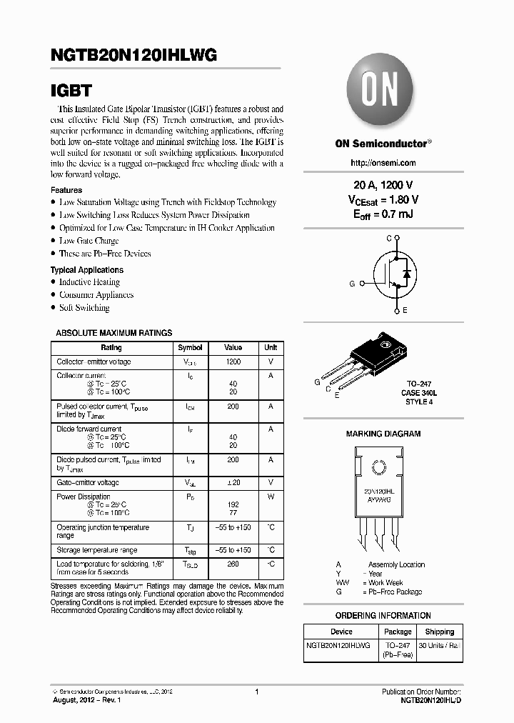 NGTB20N120IHLWG_4713518.PDF Datasheet