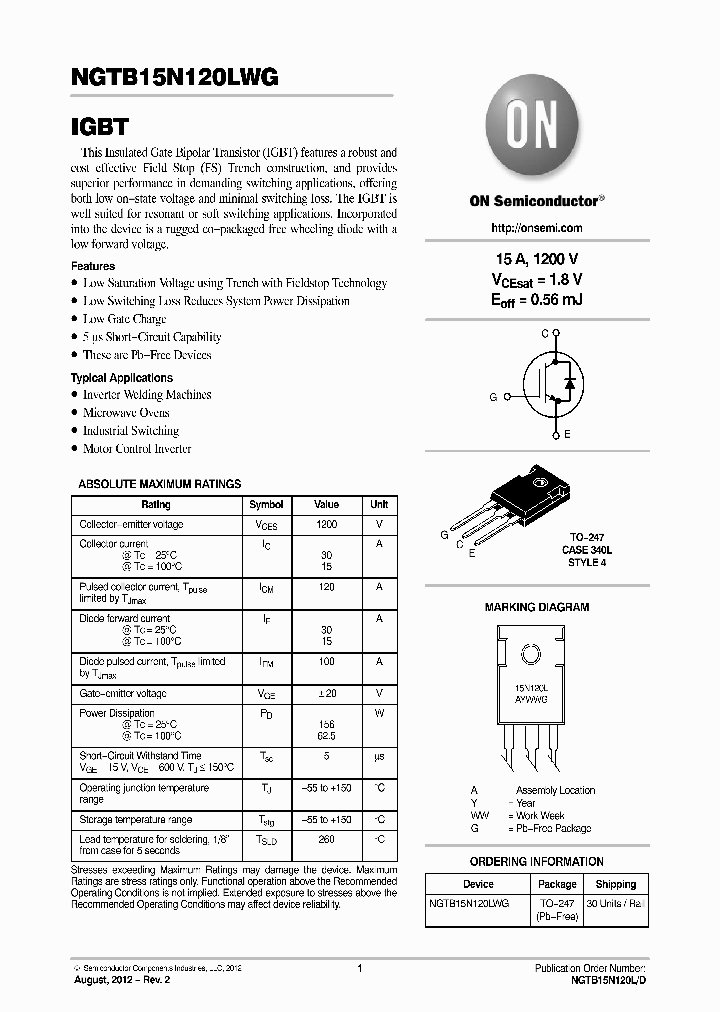 NGTB15N120LWG_4713515.PDF Datasheet