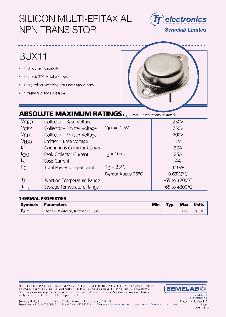 BUX11_4722369.PDF Datasheet