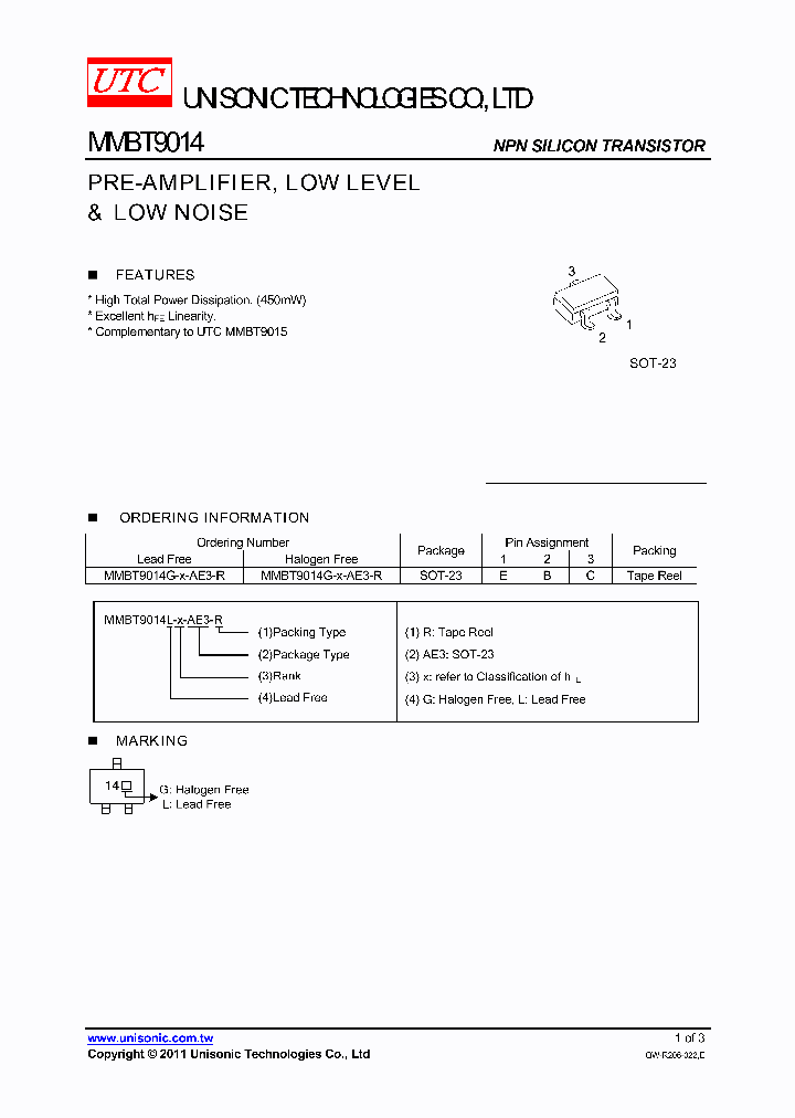 MMBT9014G-X-AE3-R_4727864.PDF Datasheet