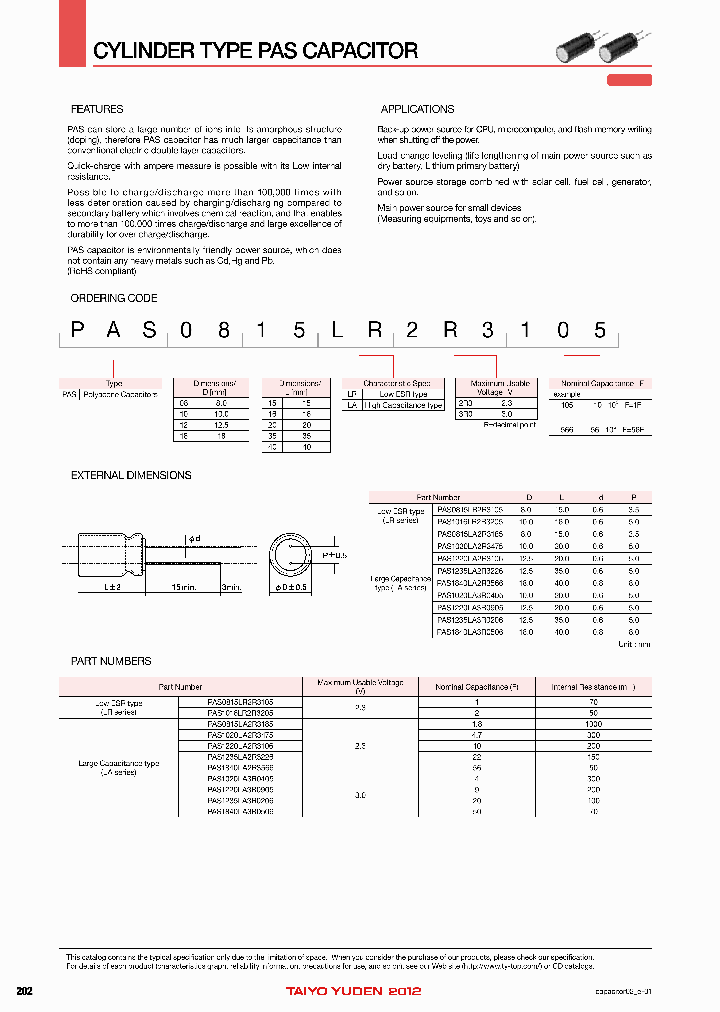 PAS1015LA2R3105_4734769.PDF Datasheet