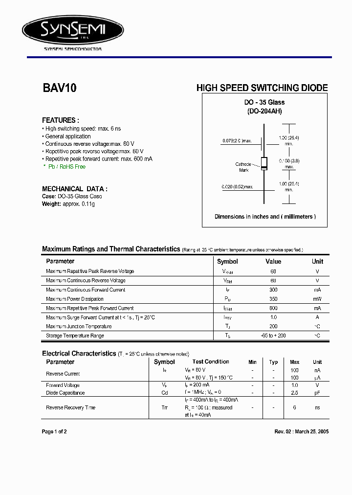 BAV10_4741659.PDF Datasheet
