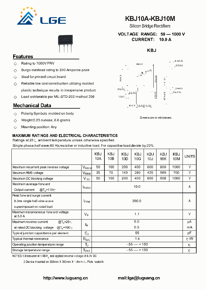 KBJ10A_4745290.PDF Datasheet