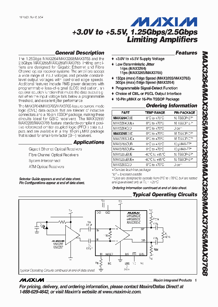 MAX3765CUBT_4754185.PDF Datasheet