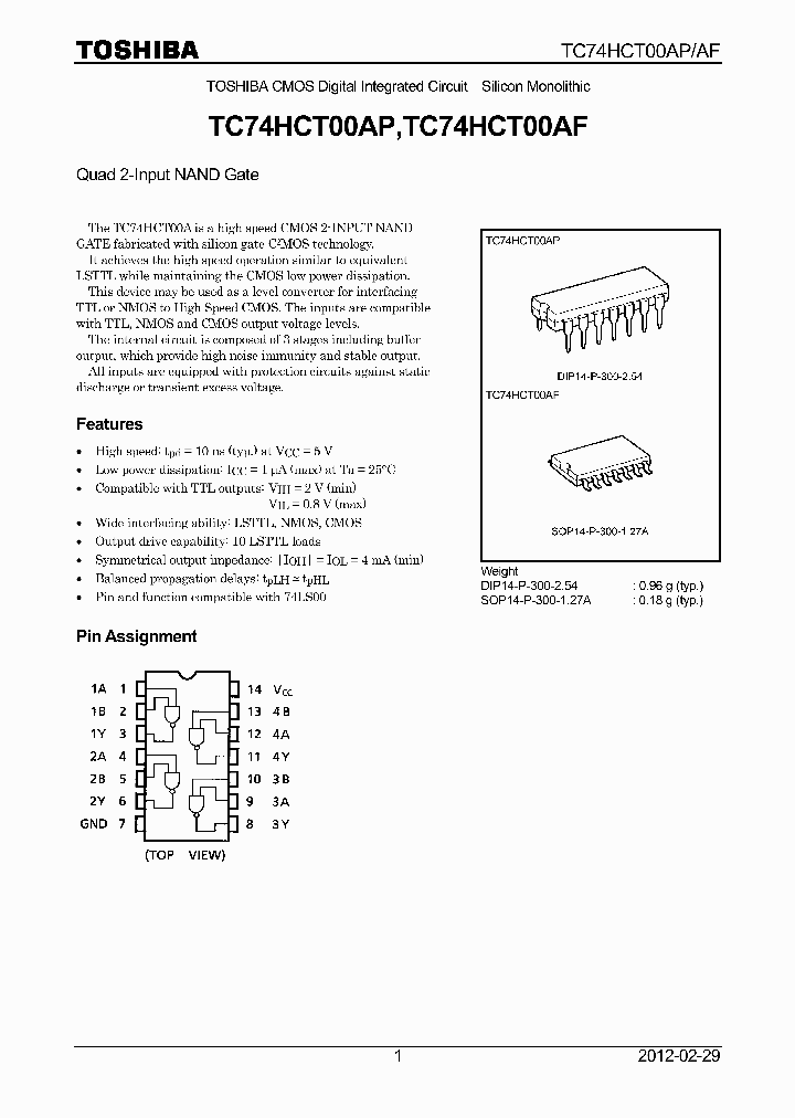 TC74HCT00AP12_4767350.PDF Datasheet