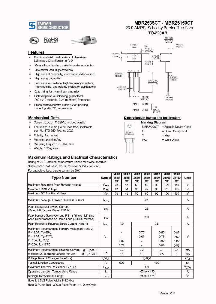 MBR2545CT_4775028.PDF Datasheet