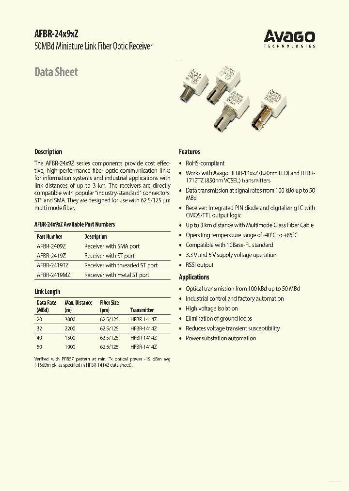 AFBR-2409Z_4776654.PDF Datasheet