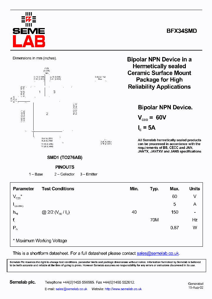 BFX34SMD_4778570.PDF Datasheet