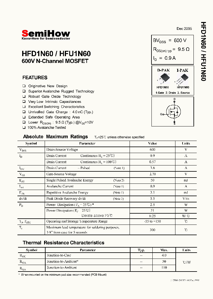 HFD1N60_4779661.PDF Datasheet