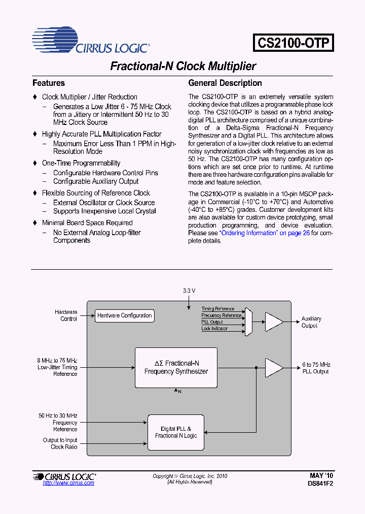 CS2100P-CZZR_4781165.PDF Datasheet