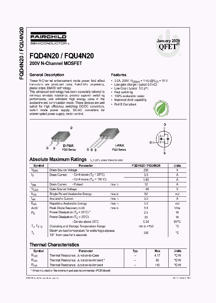 FQD4N2009_4782285.PDF Datasheet