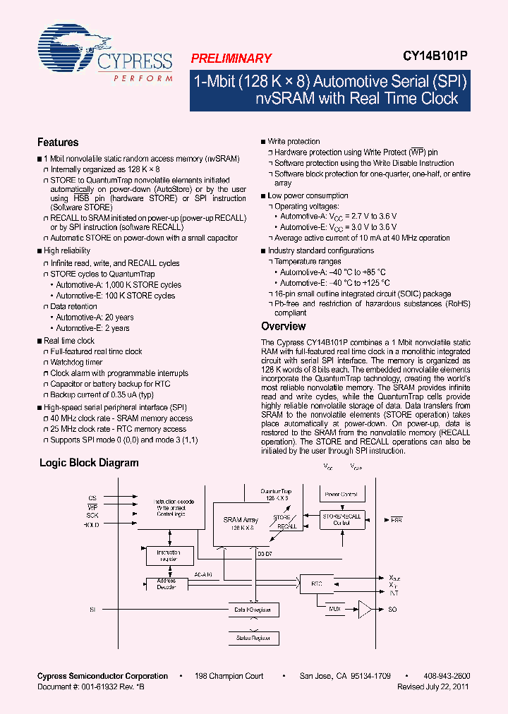 CY14B101P-SFXA_4793114.PDF Datasheet