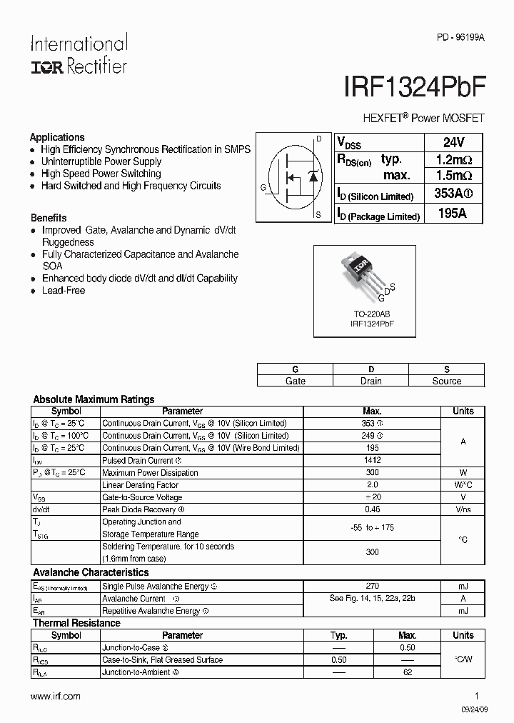 IRF1324PBF_4794335.PDF Datasheet