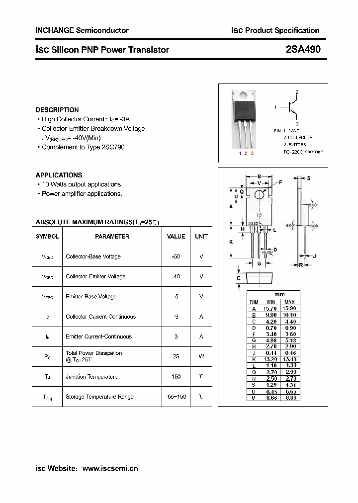 2SA490_4816475.PDF Datasheet