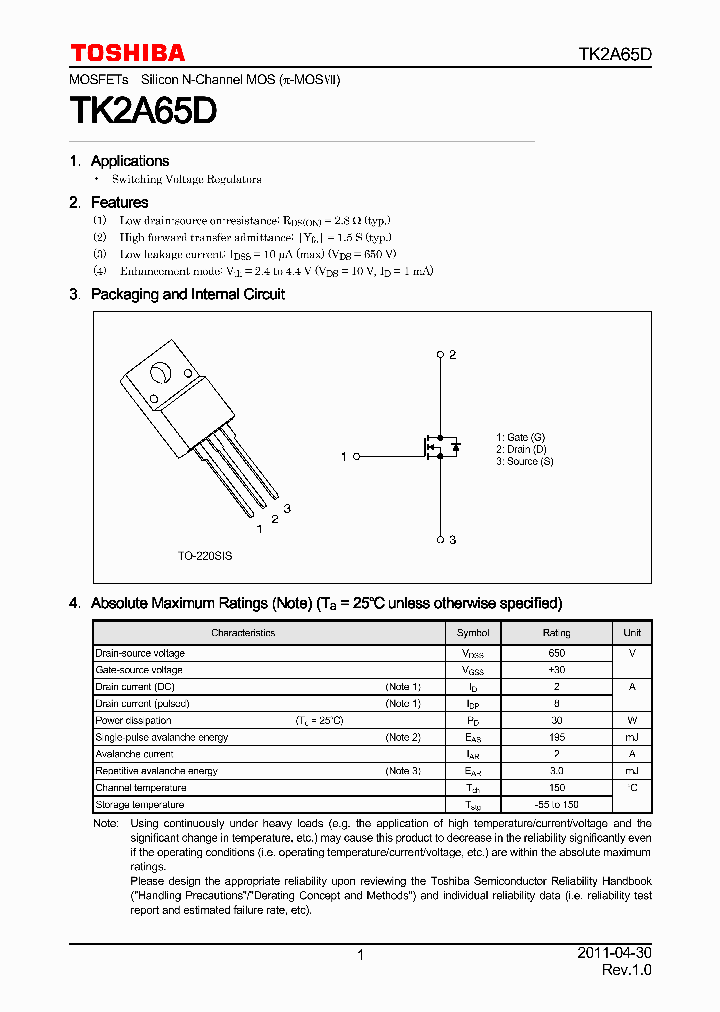 TK2A65D_4817231.PDF Datasheet