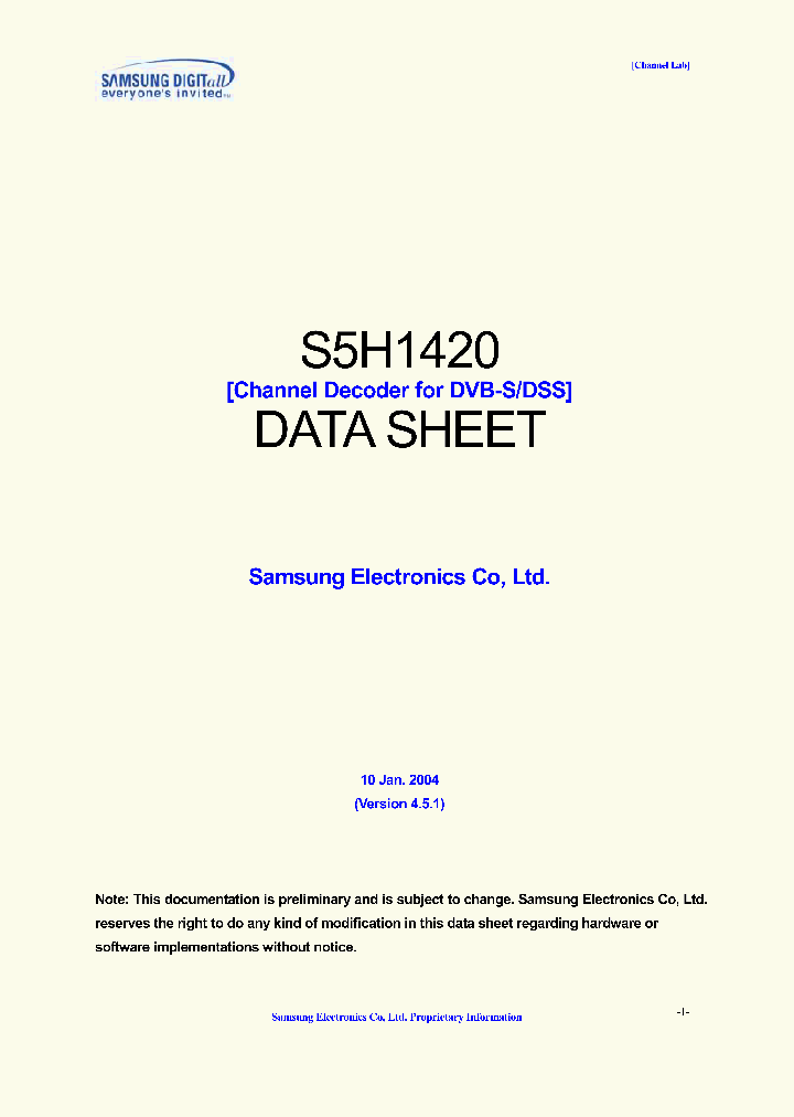 S5H1420_4821793.PDF Datasheet
