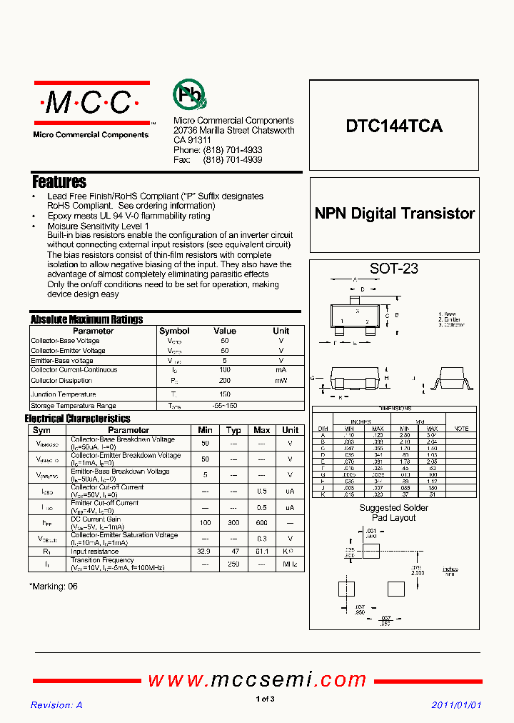 DTC144TCA11_4825871.PDF Datasheet