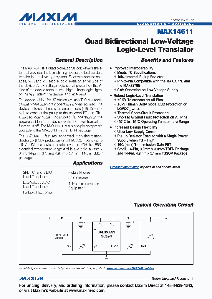 MAX14611_4825745.PDF Datasheet