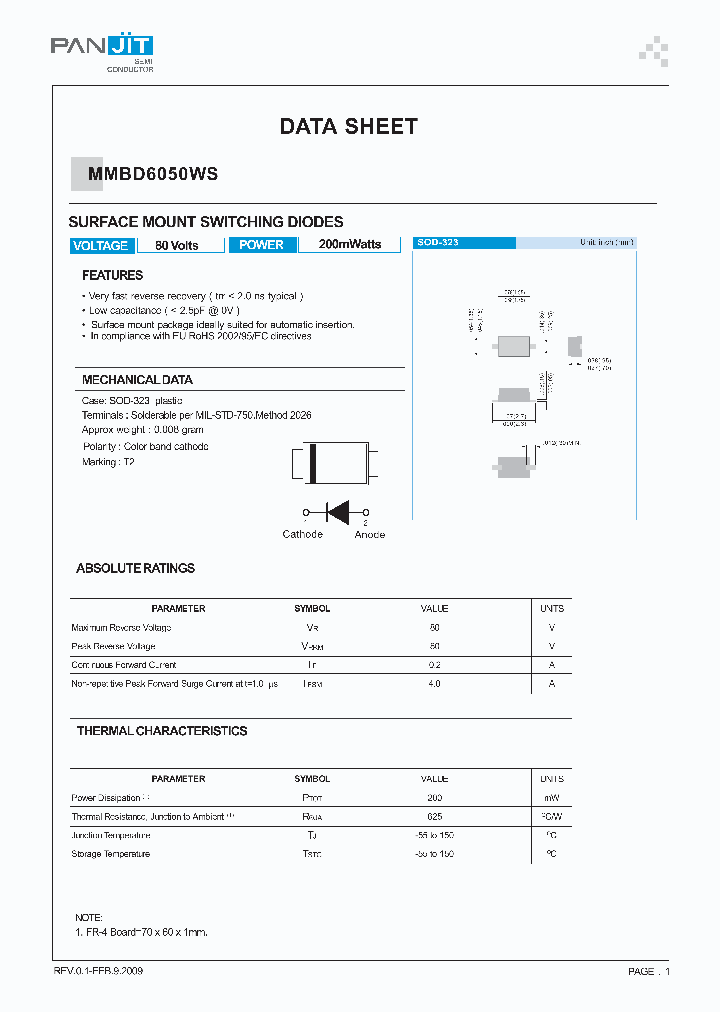 MMBD6050WS09_4845259.PDF Datasheet