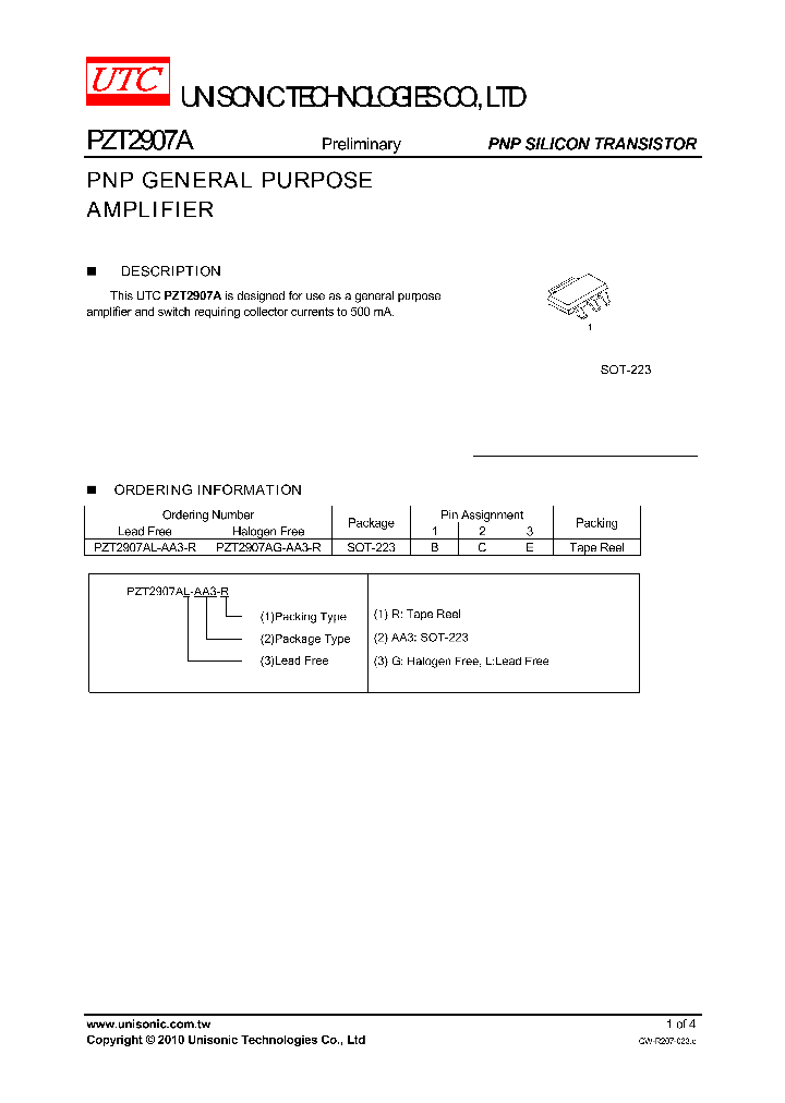 PZT2907A_4852872.PDF Datasheet