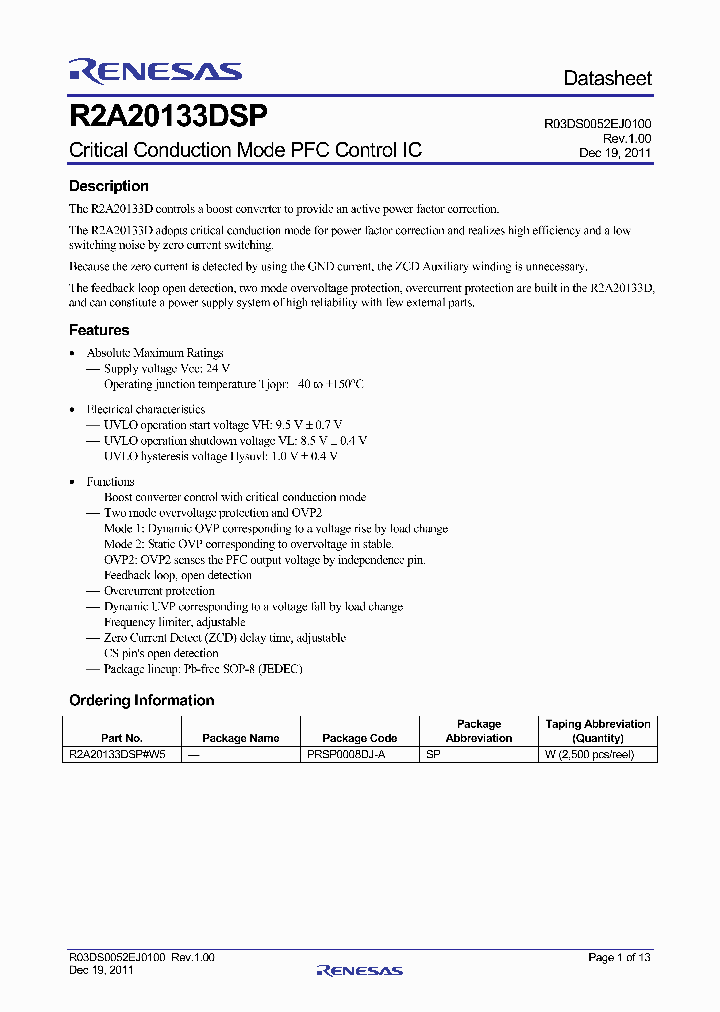 R2A20133DSP_4857985.PDF Datasheet