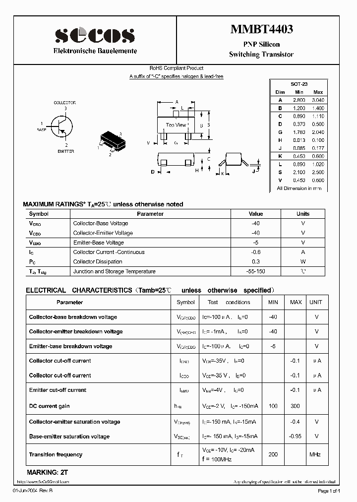 MMBT4403_4860010.PDF Datasheet