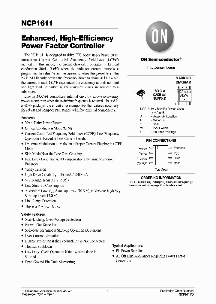 NCP1611ADR2G_4865355.PDF Datasheet