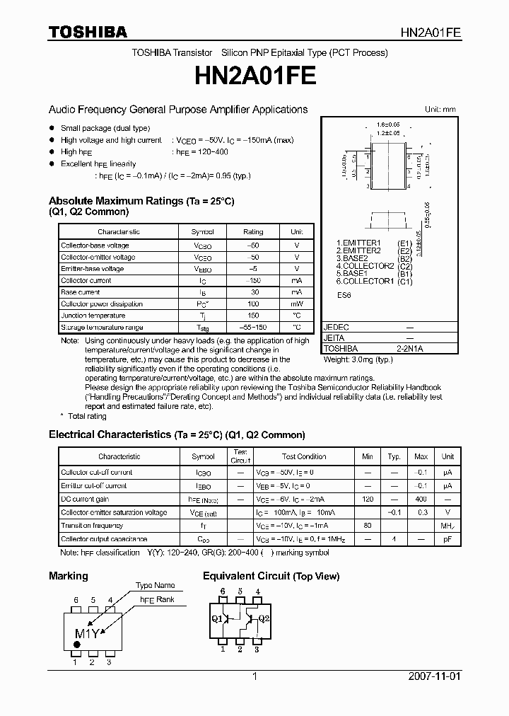 HN2A01FE_4870641.PDF Datasheet