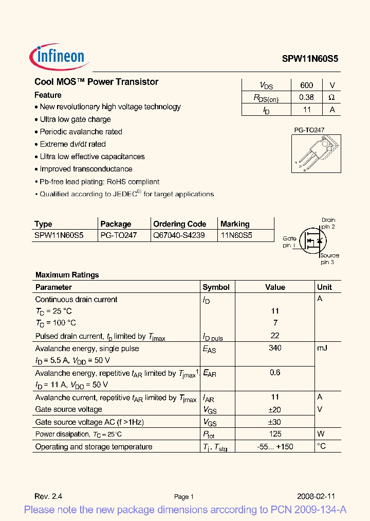 SPW11N60S508_4898782.PDF Datasheet