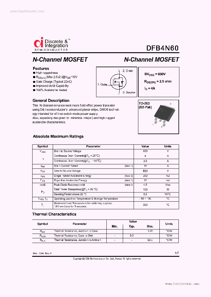 DFB4N60_4900289.PDF Datasheet