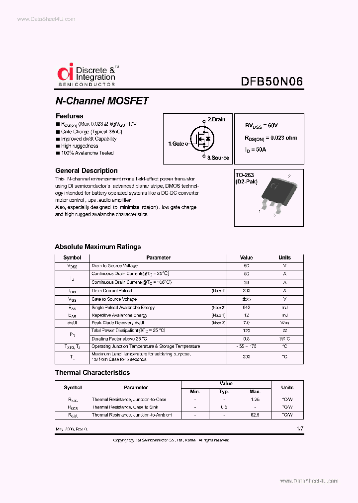 DFB50N06_4900290.PDF Datasheet