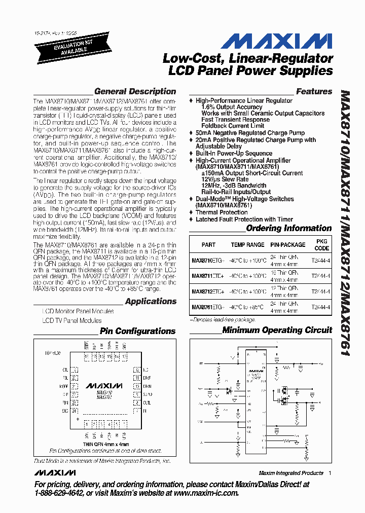 MAX8761ETG_4908893.PDF Datasheet