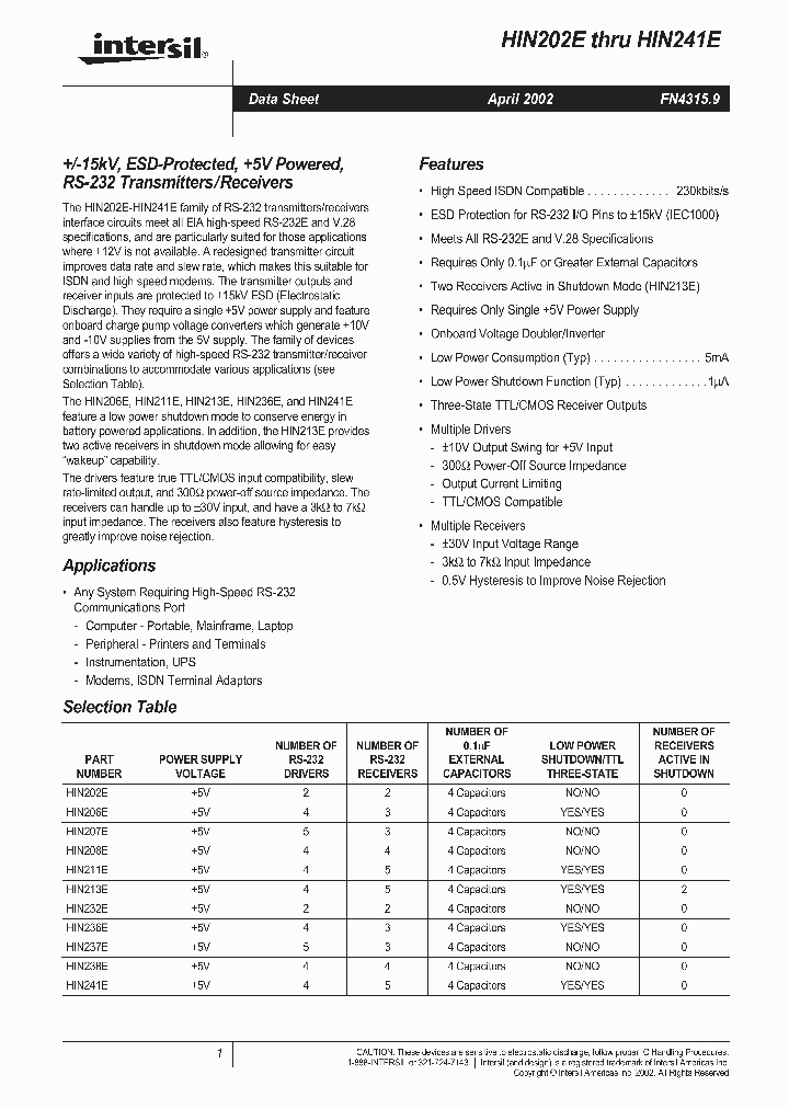 HIN213ECB_4936346.PDF Datasheet