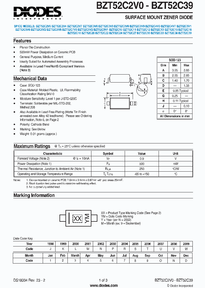 BZT52C10-13_4950544.PDF Datasheet