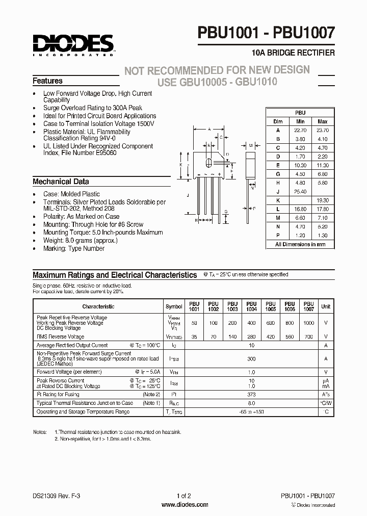 PBU1001_4954636.PDF Datasheet