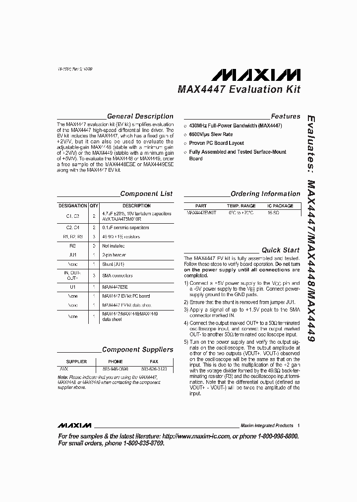 MAX4449EVKIT_4982231.PDF Datasheet