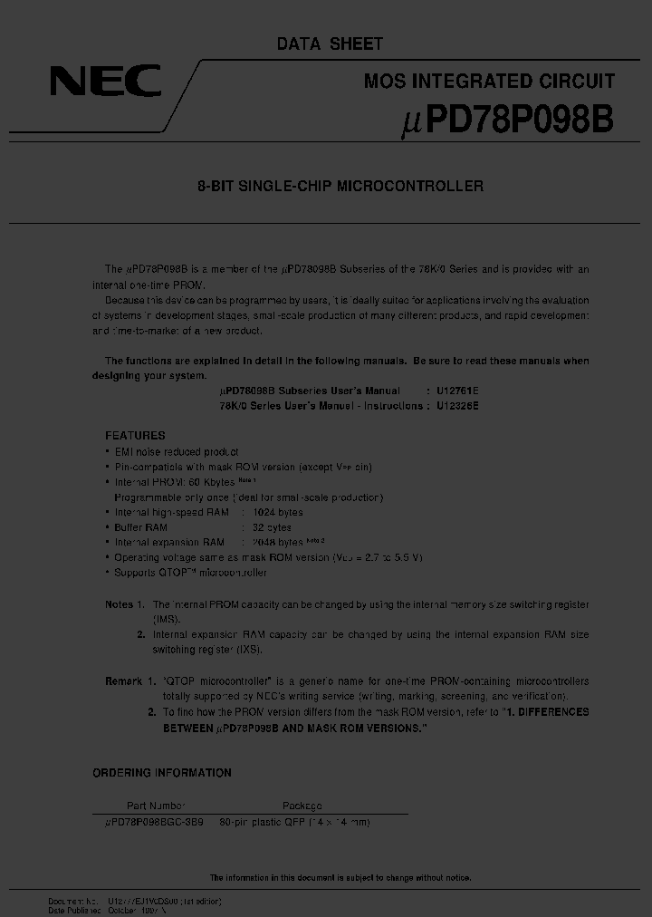 UPD78P098BGC-3B9_4996187.PDF Datasheet