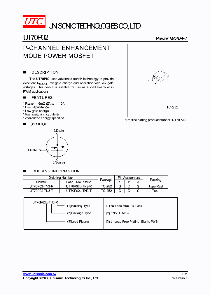 UT70P02L-TN3-R_5017073.PDF Datasheet