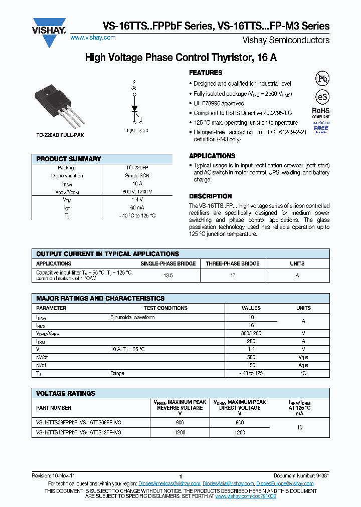 VS-16TTSFP-M3_5026720.PDF Datasheet