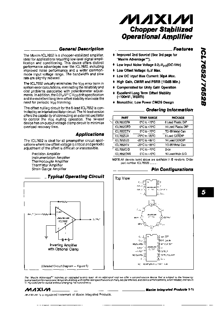 ICL7652CWE_5032121.PDF Datasheet