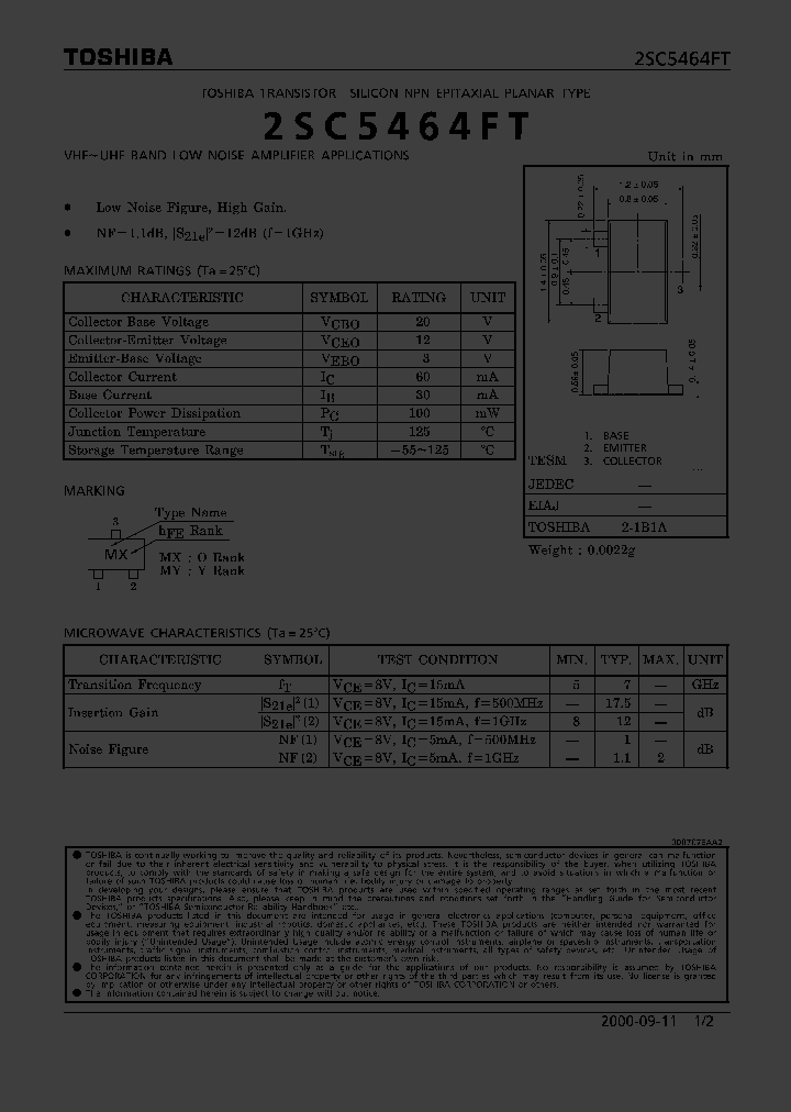 2SC5464FT_5059625.PDF Datasheet