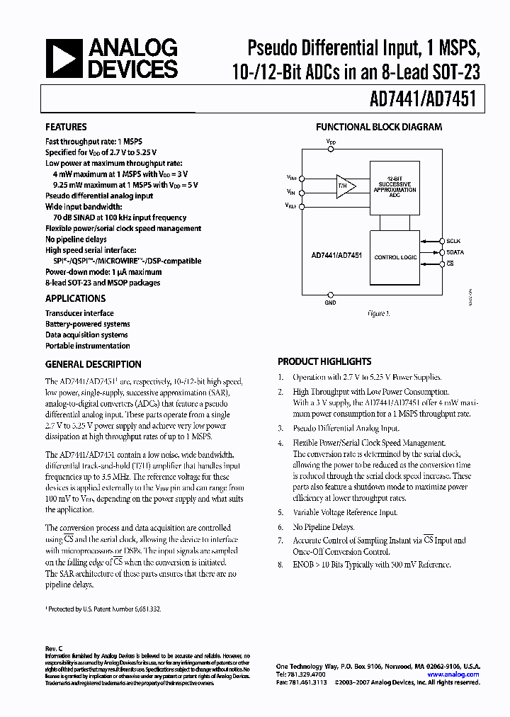 AD7451BRT-R2_5082863.PDF Datasheet