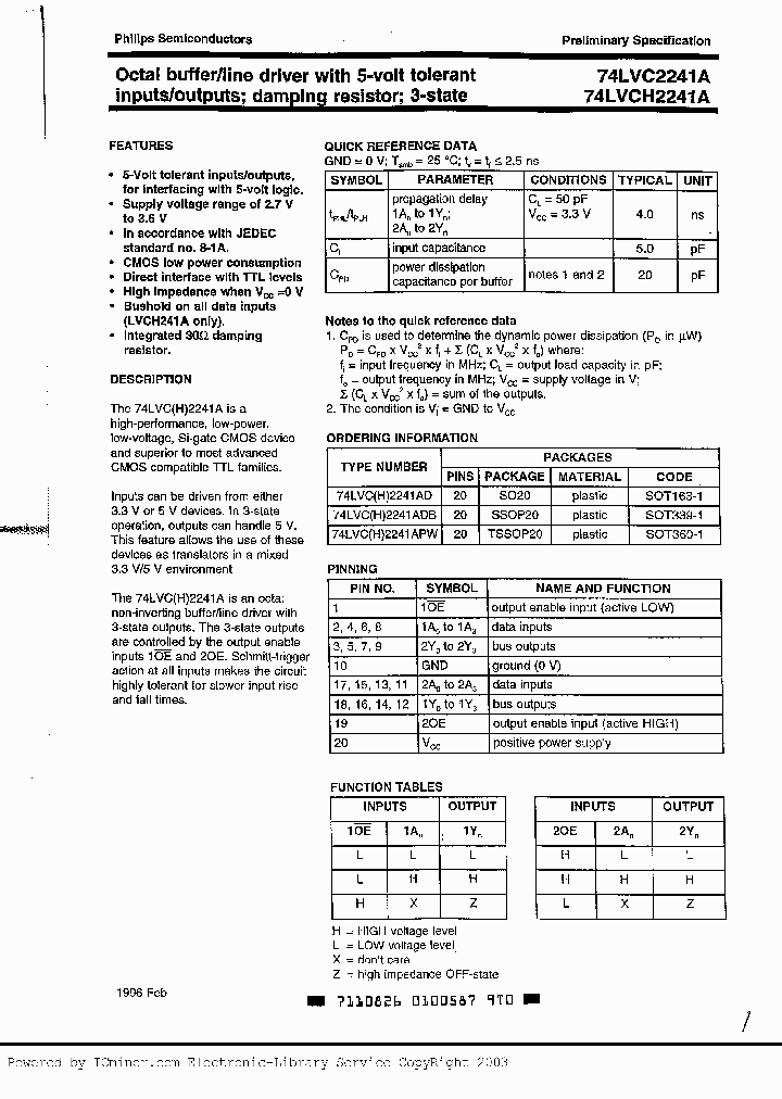 74LVC2241ADB_5091603.PDF Datasheet