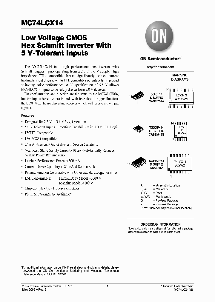 MC74LCX14MELG_5111842.PDF Datasheet