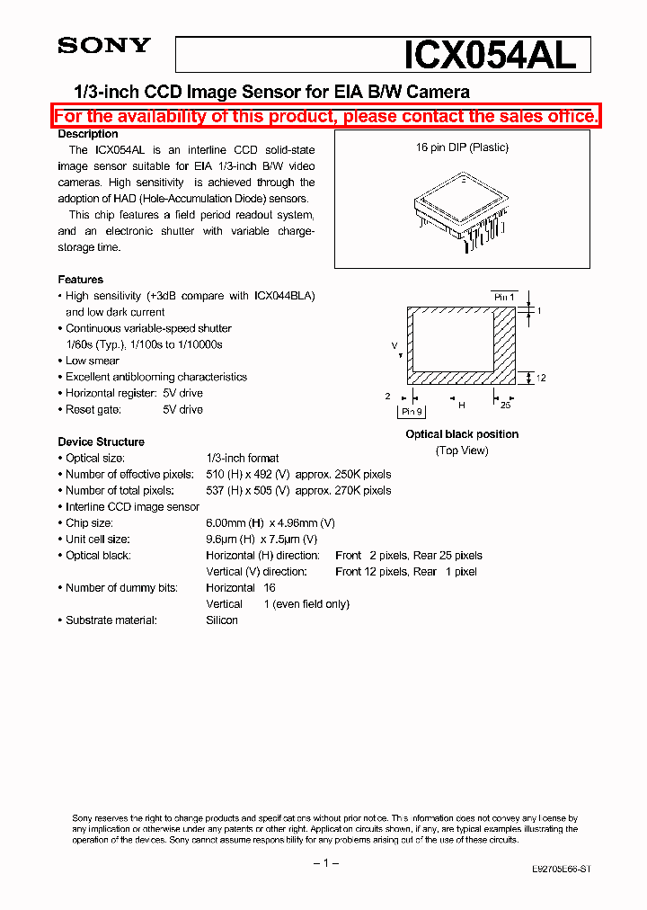 ICX054AL_5126099.PDF Datasheet