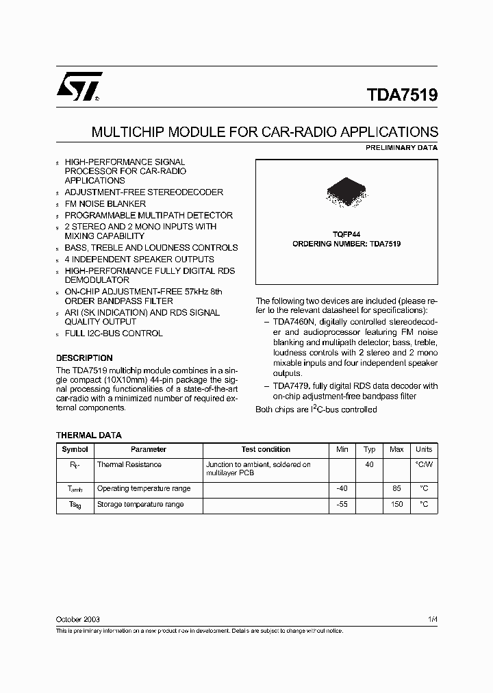 TDA7519TR_5133754.PDF Datasheet