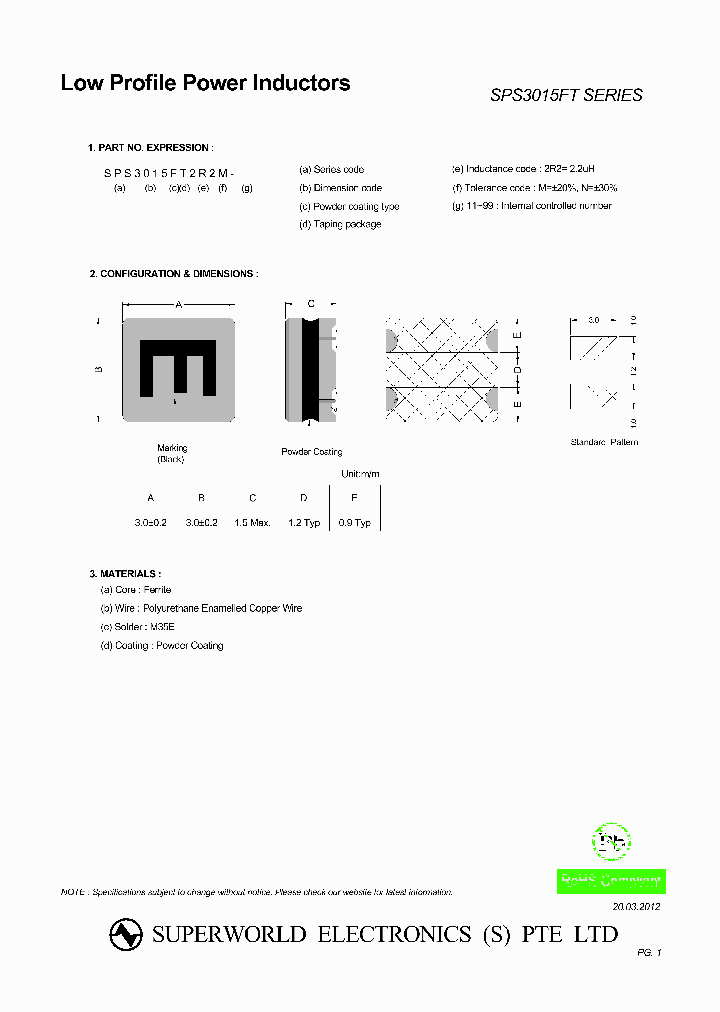 SPS3015FT150M_5167273.PDF Datasheet