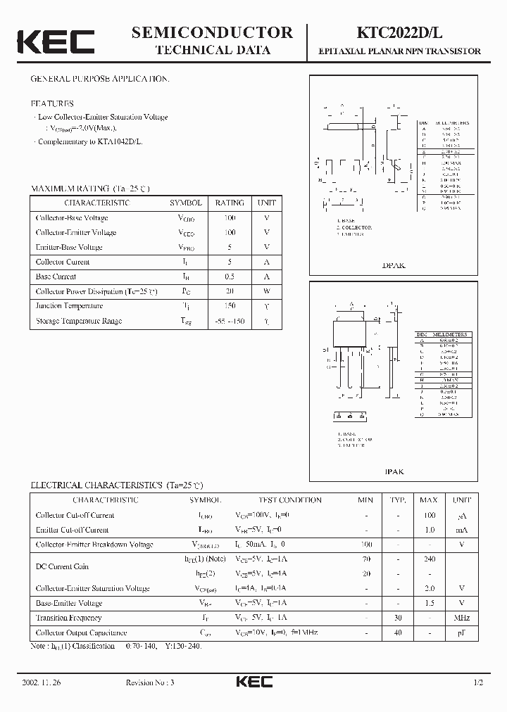 KTC2022D_5166102.PDF Datasheet