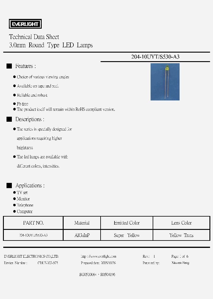204-10UYT-S530-A305_5175795.PDF Datasheet
